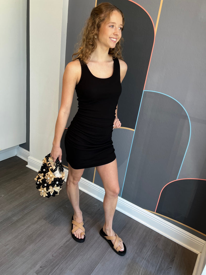 Side Shirred Tank Dress
