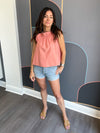 Summer Ruffle Tank - Terracotta