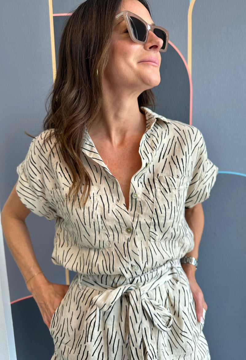 Capsleeve Two Pocket Button Down