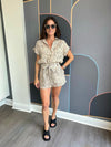 Belted Button Front Short