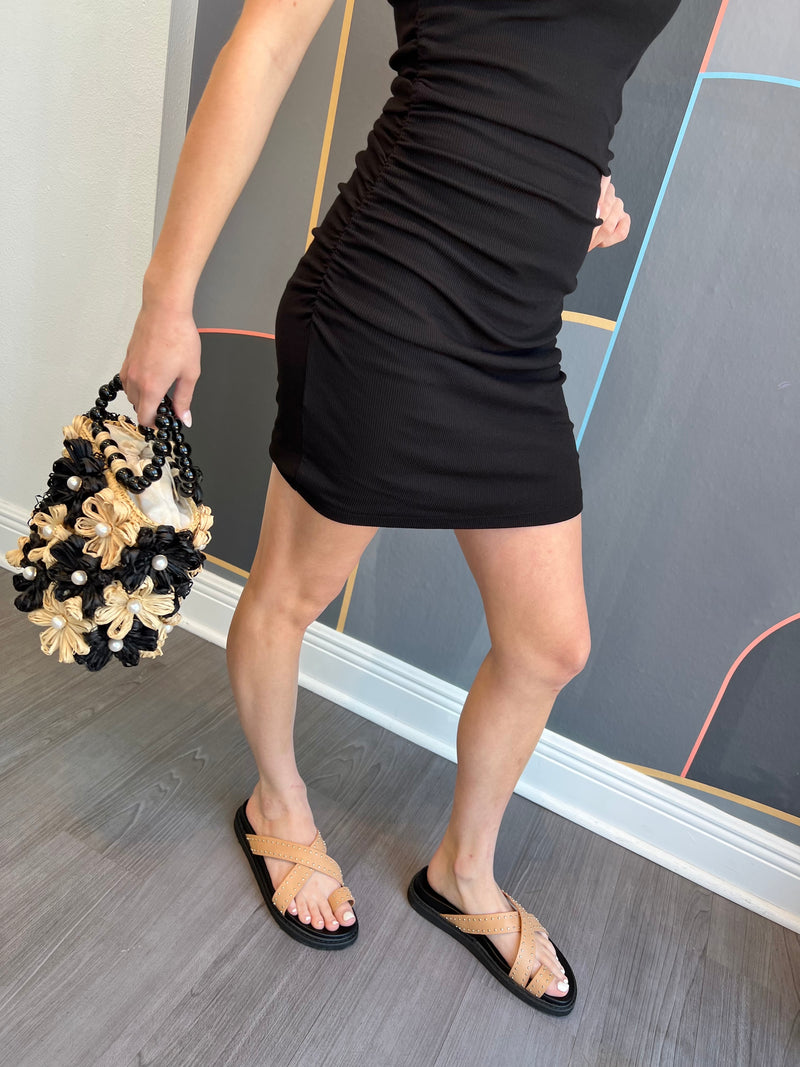 Side Shirred Tank Dress