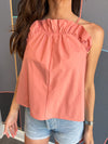 Summer Ruffle Tank - Terracotta