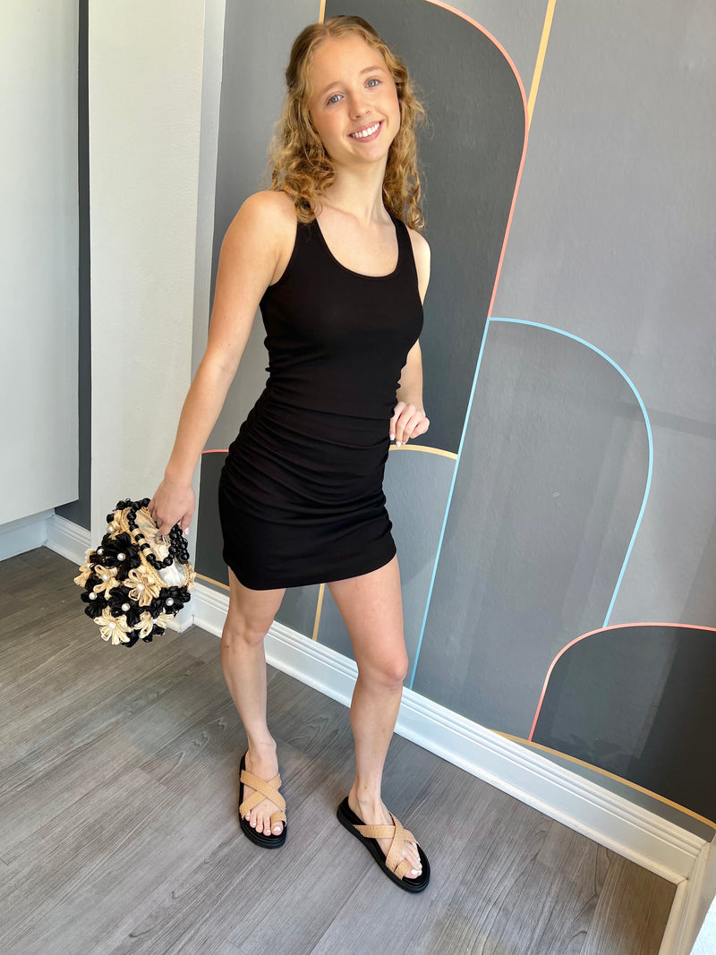 Side Shirred Tank Dress