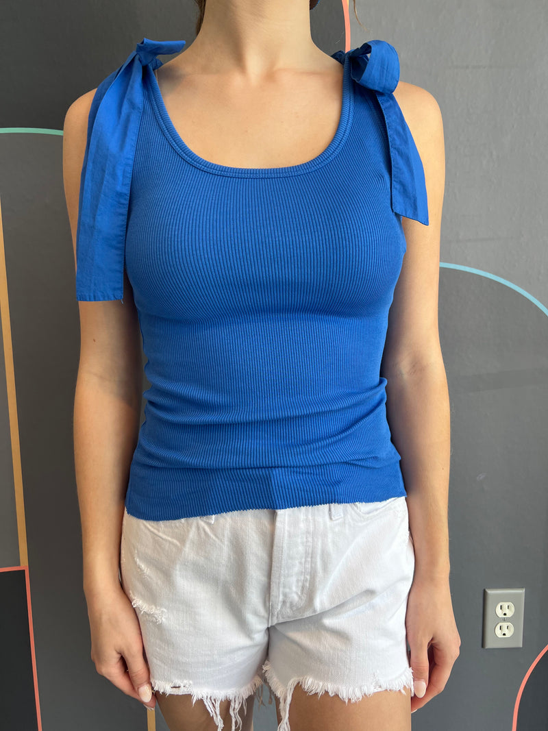 Gigi Tank w/ Poplin Ties