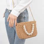 Pearl Girl Straw Bag