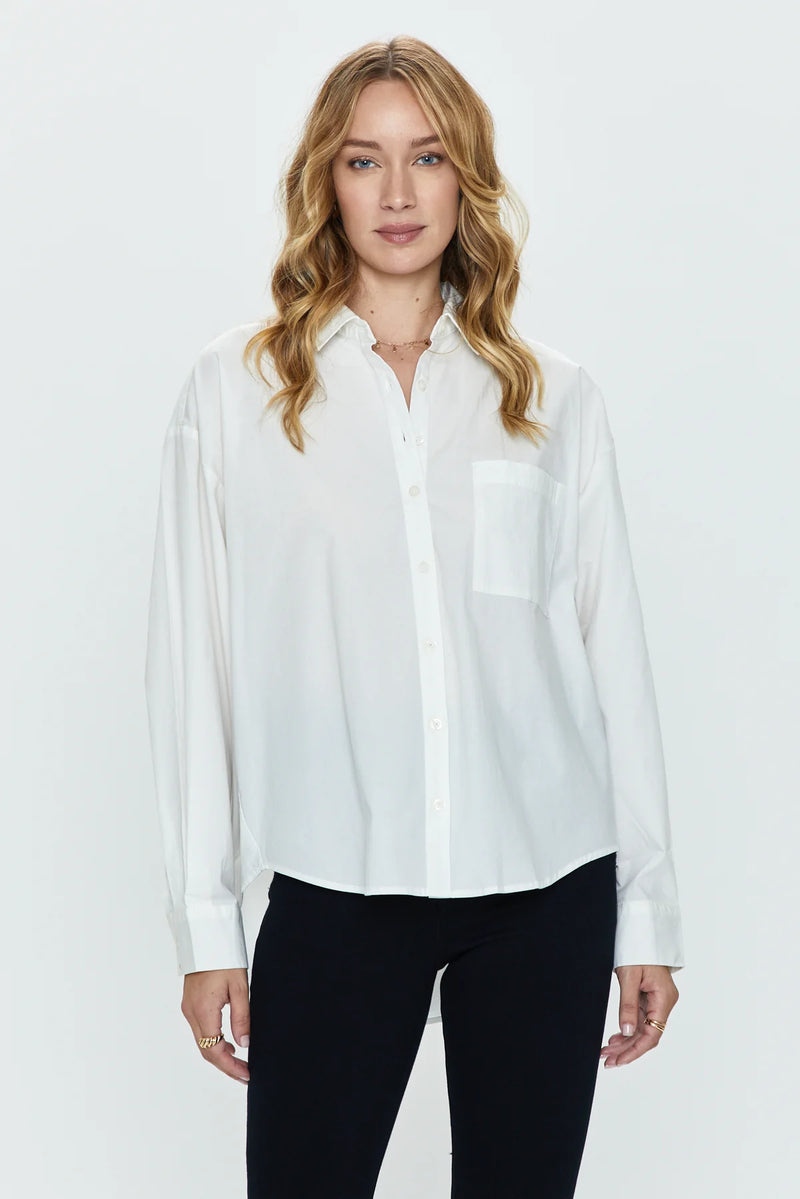 Sloane Oversized Button-Down Shirt - Le Blanc