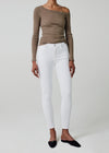 Rocket Ankle Midrise Skinny Jean - White Sculpt