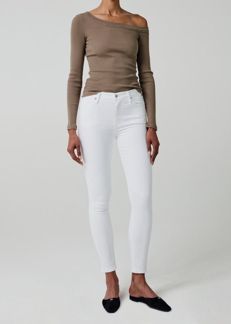 Rocket Ankle Midrise Skinny Jean - White Sculpt