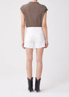 Parker Long Denim Short - Panna Cotta
