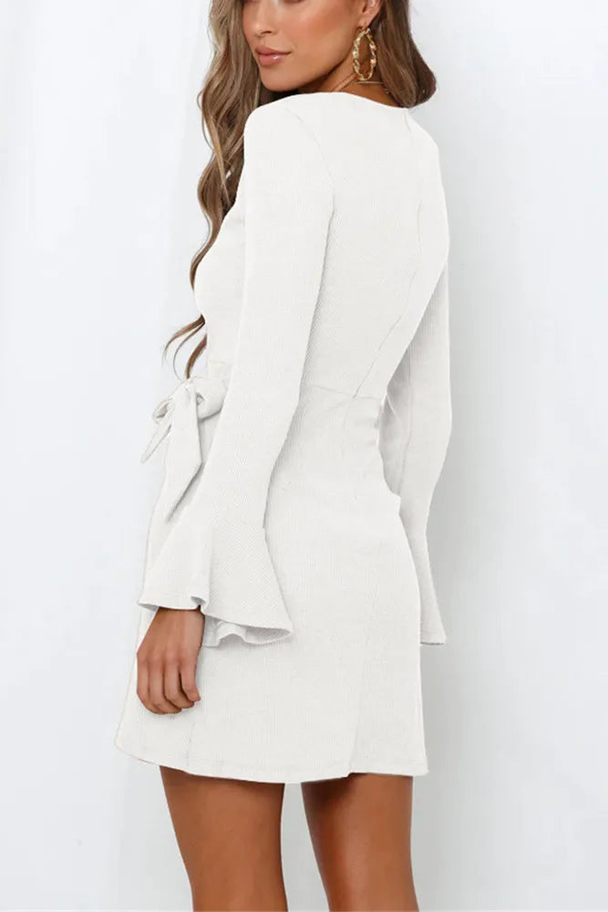 Wrap Tie Knit Dress