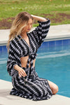 Kimono Sleeve Tie Front Top
