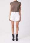 Parker Long Denim Short - Panna Cotta