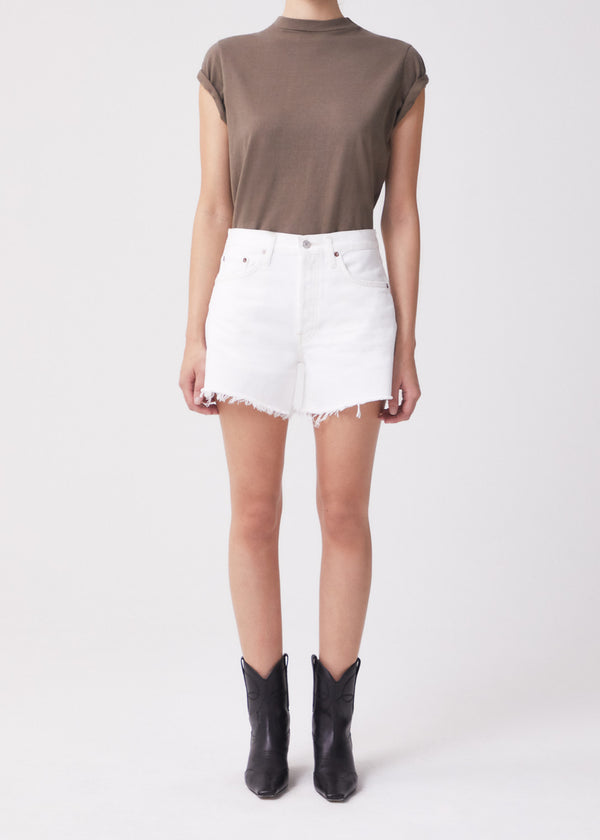 Parker Long Denim Short - Panna Cotta