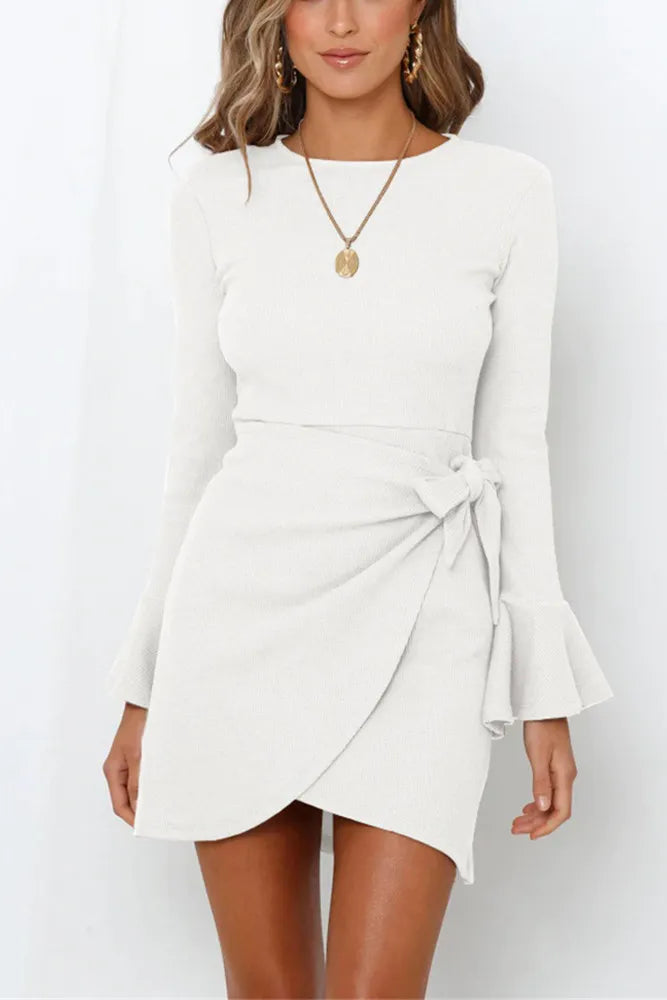 Wrap Tie Knit Dress
