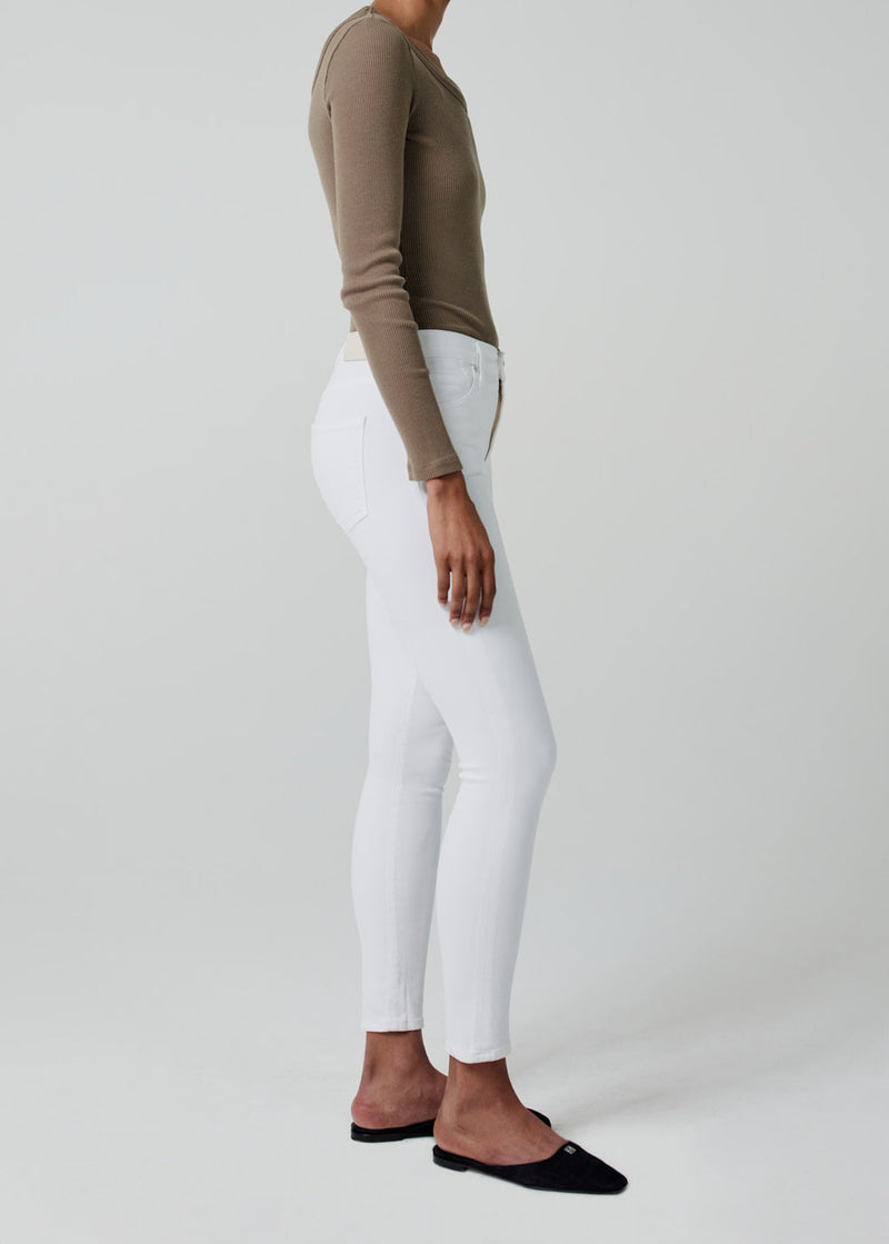 Rocket Ankle Midrise Skinny Jean - White Sculpt