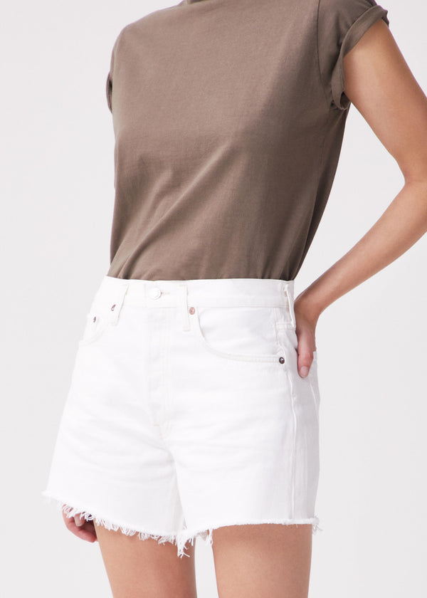 Parker Long Denim Short - Panna Cotta
