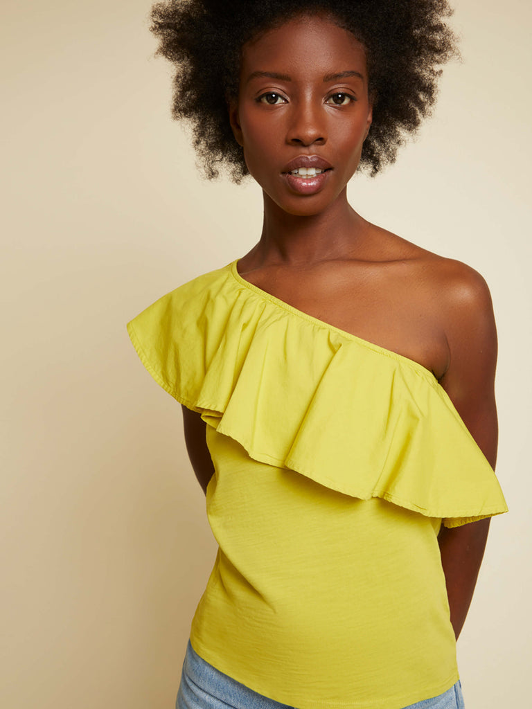 Novella Ruffle One Shoulder