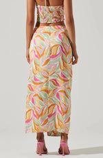 Loretta Abstract Print Midi Skirt