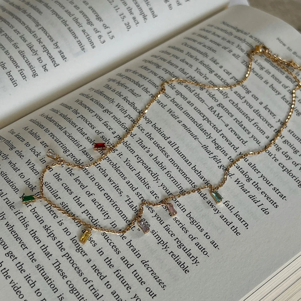 Sofia Dainty Baguette Necklace