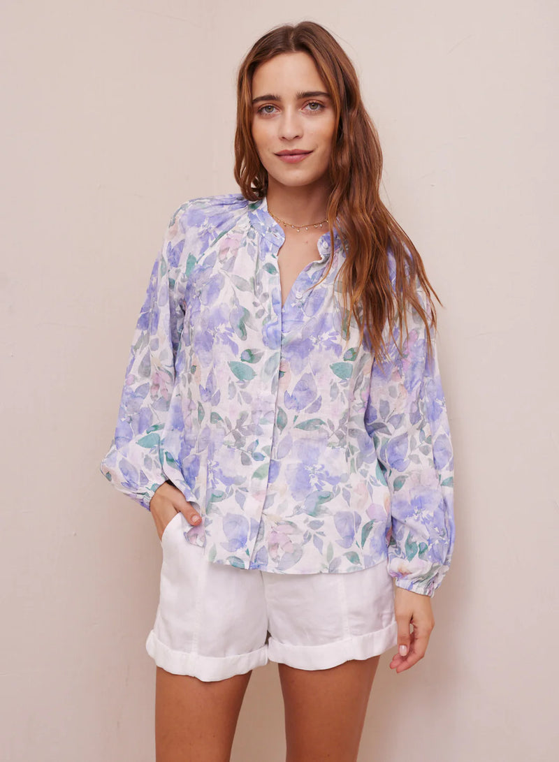 Long Sleeve Shirred Raglan Shirt