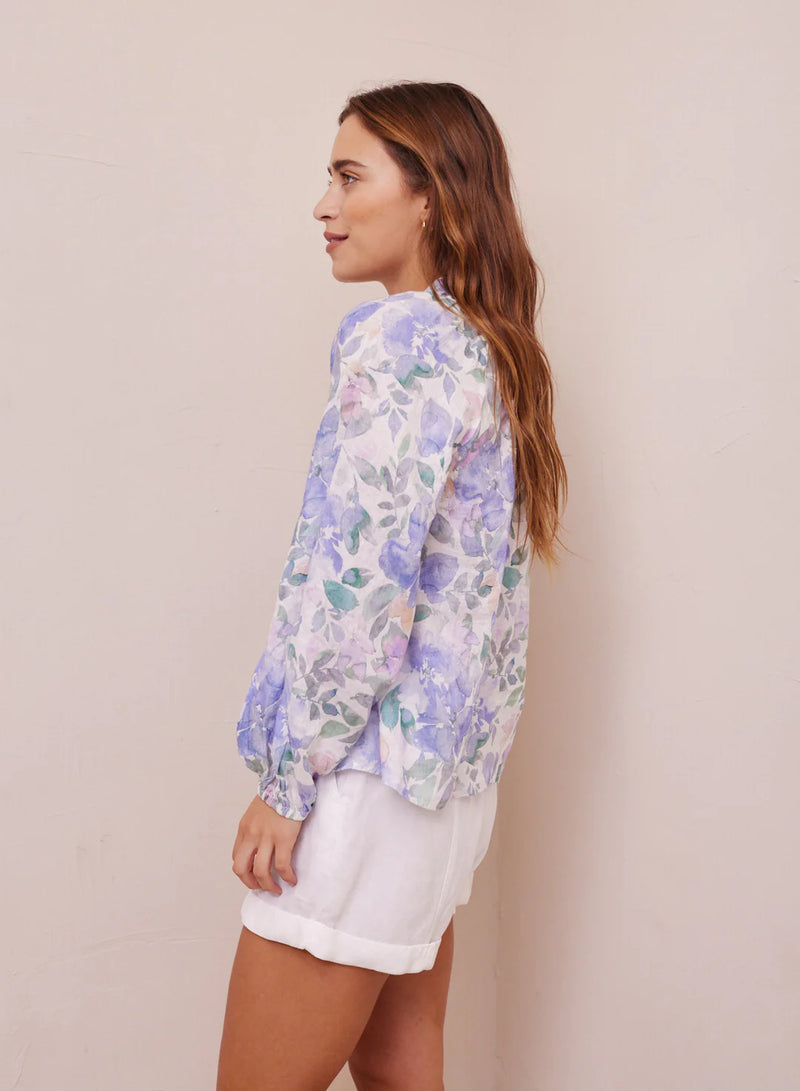 Long Sleeve Shirred Raglan Shirt