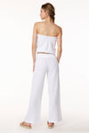 Smocked Waist Wide Leg Pant