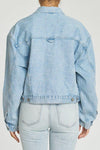 Shelby Oversized Pleated Trucker Jacket - Secret Garden