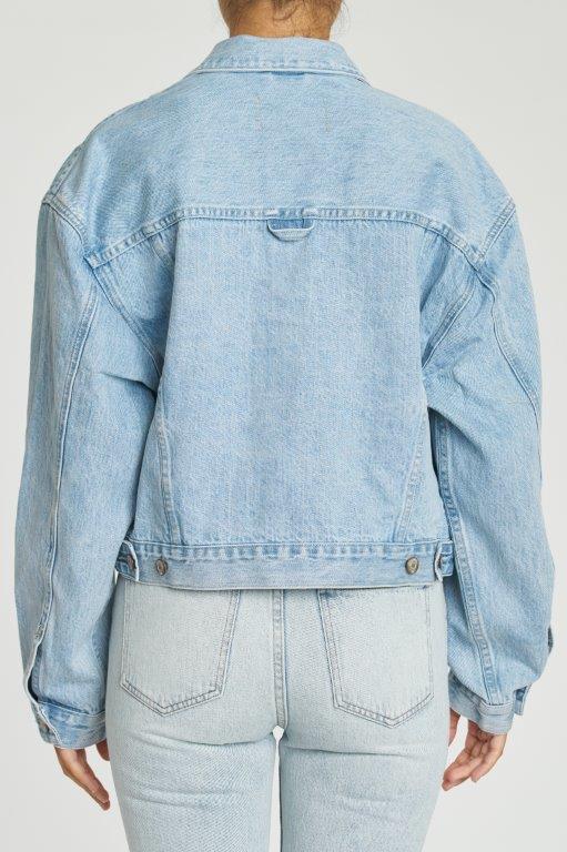 Shelby Oversized Pleated Trucker Jacket - Secret Garden