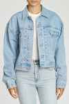 Shelby Oversized Pleated Trucker Jacket - Secret Garden
