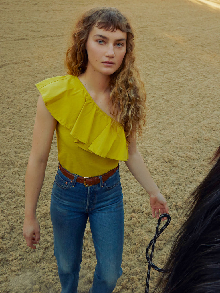 Novella Ruffle One Shoulder