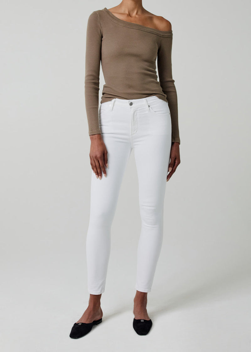 Rocket Ankle Midrise Skinny Jean - White Sculpt