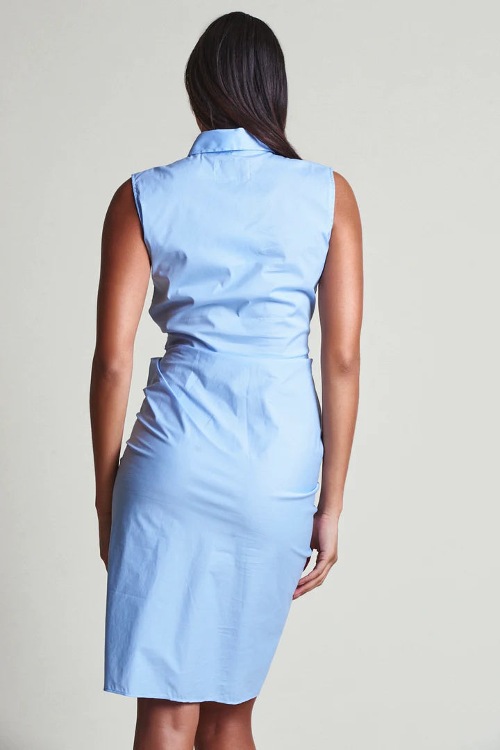 The Sleeveless Wrap Front Dress