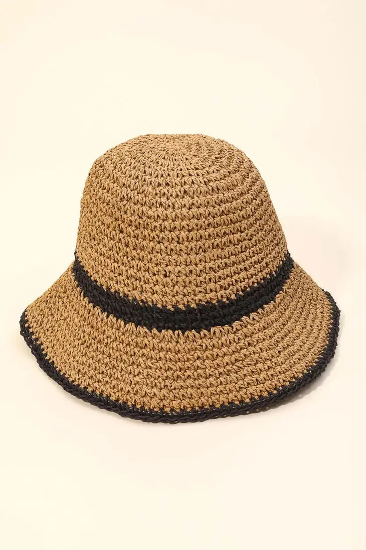 Stripe Dual Tone Bucket Hat