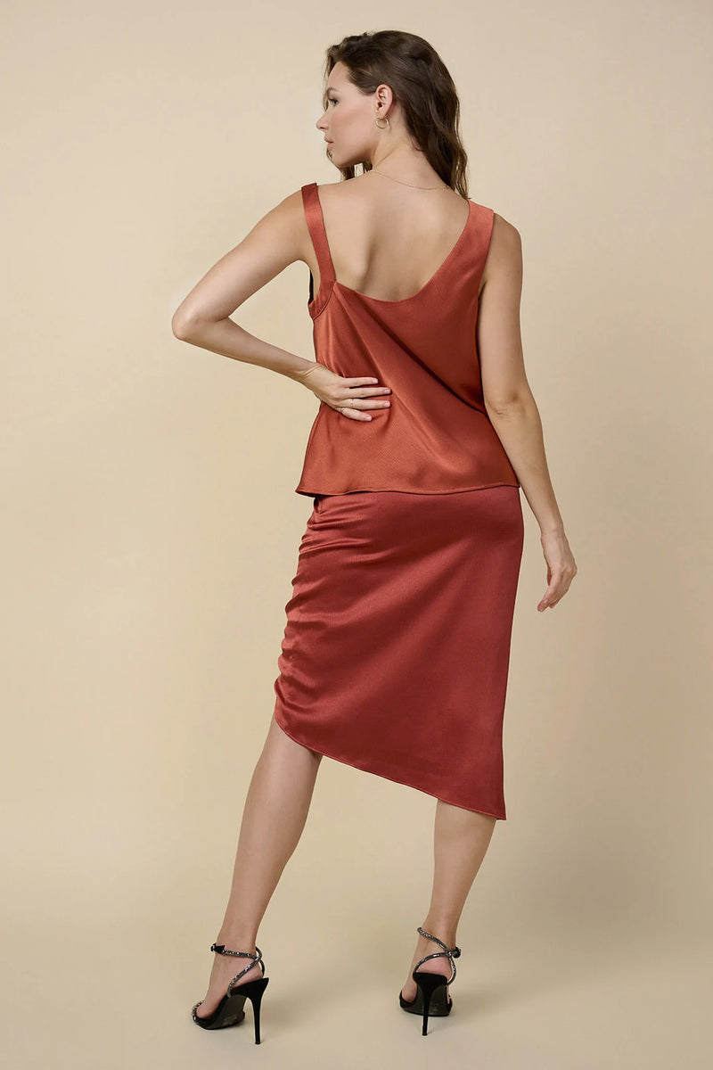 Asymmetric Cowl Neck Cami