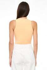 Blake Sleeveless Crew Neck Thong Bodysuit - Sherbert