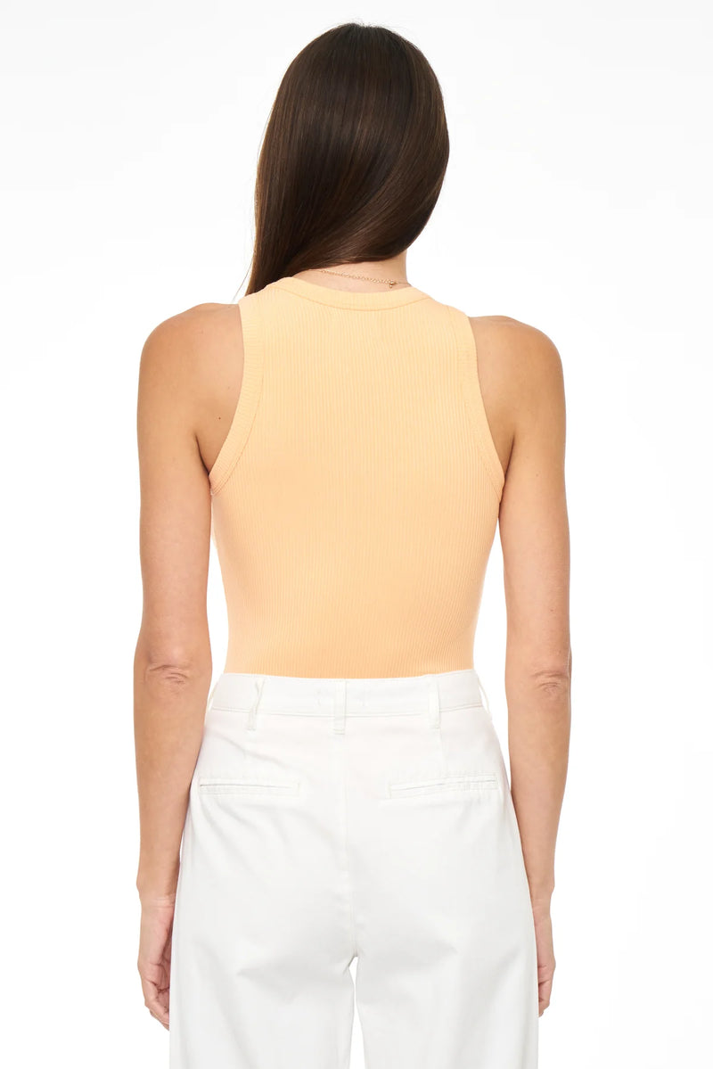Blake Sleeveless Crew Neck Thong Bodysuit - Sherbert