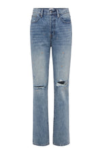 Cassie Super High Rise Straight Jeans - City Lights Distressed