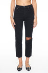 Charlie High Rise Classic Straight Ankle Jeans - Waverly