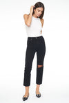 Charlie High Rise Classic Straight Ankle Jeans - Waverly