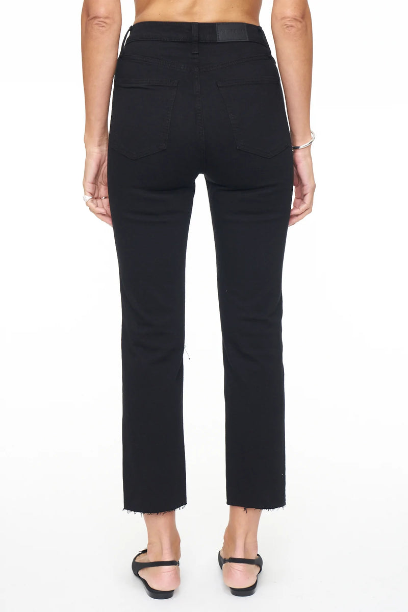 Charlie High Rise Classic Straight Ankle Jeans - Waverly