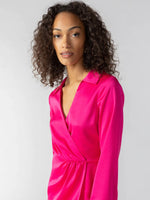Cuff Detail Wrap Dress