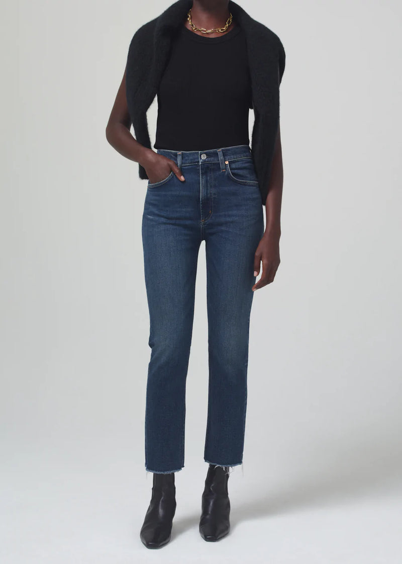Daphne Crop Jean - Sky Lantern