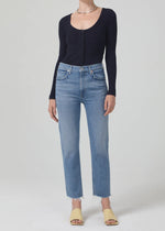 Daphne Crop High Rise Stovepipe Jean - Pegasus