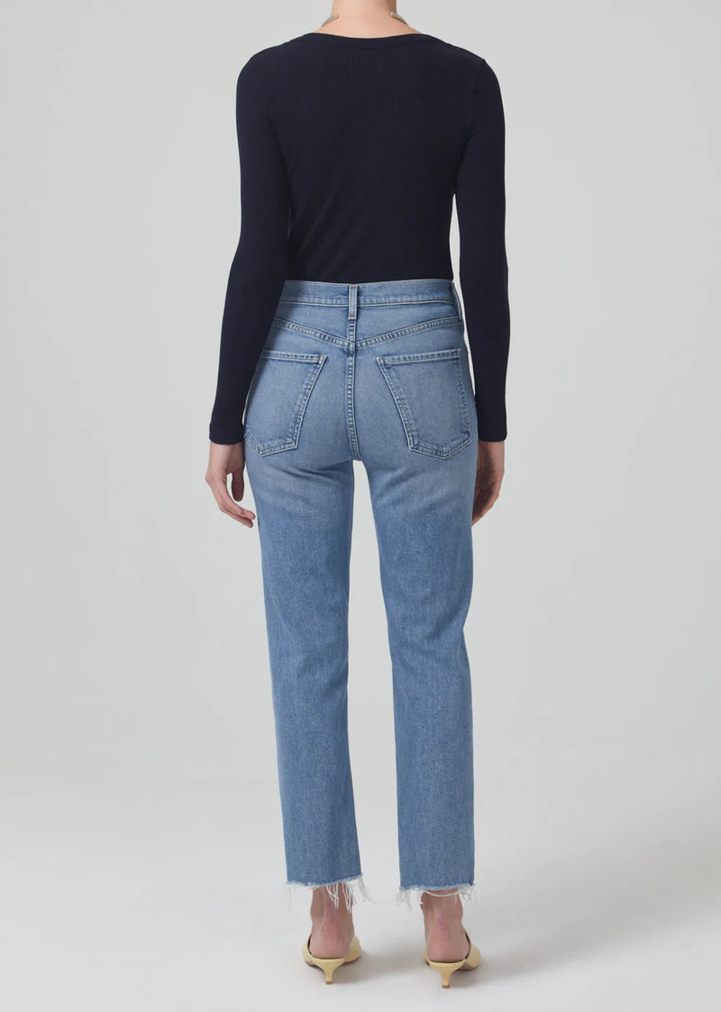 Daphne Crop High Rise Stovepipe Jean - Pegasus