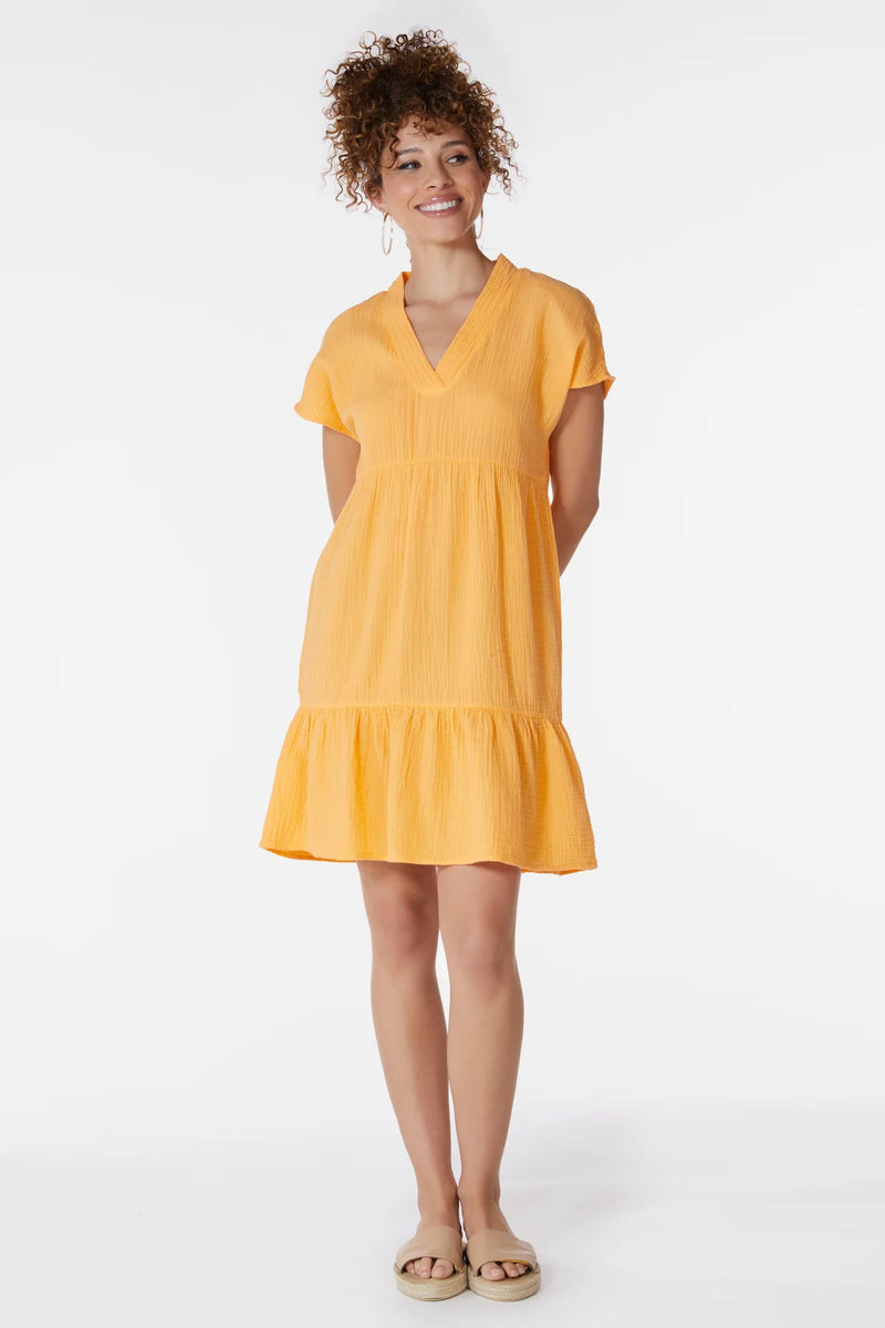 Drop Shoulder Tiered Dress