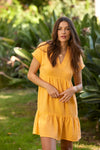 Drop Shoulder Tiered Dress