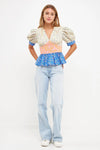 Mixed Floral Printed Top