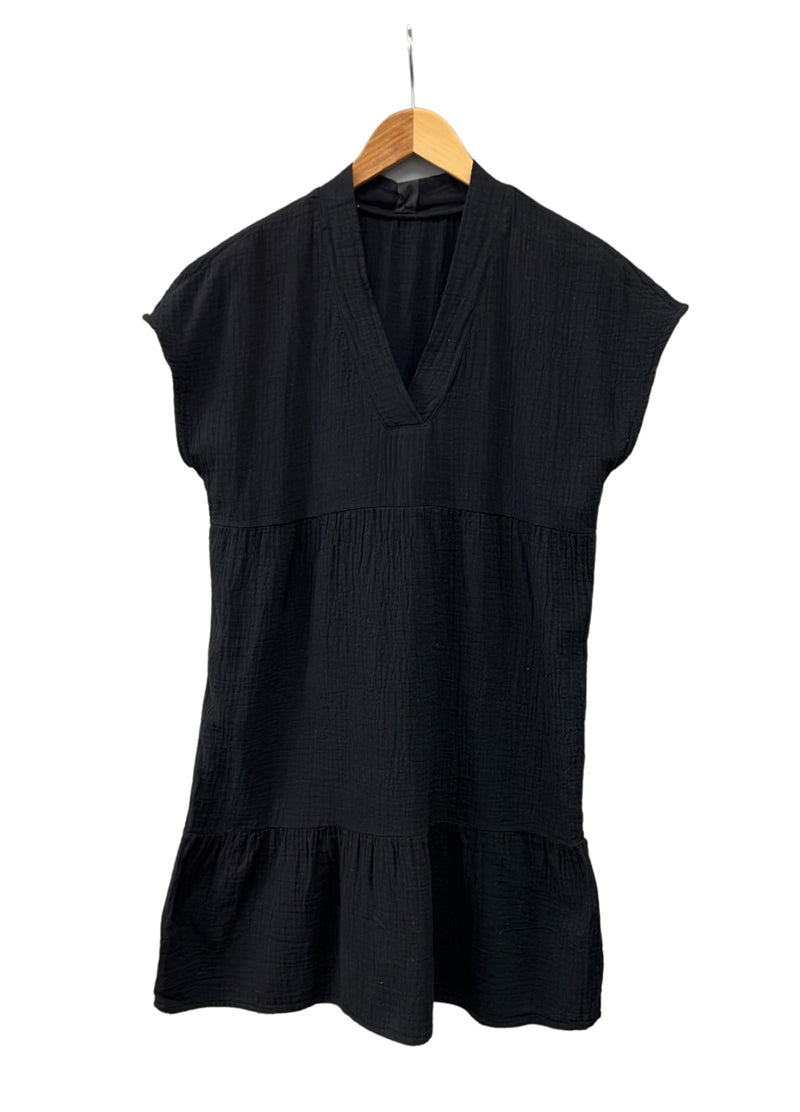 Drop Shoulder Tiered Dress