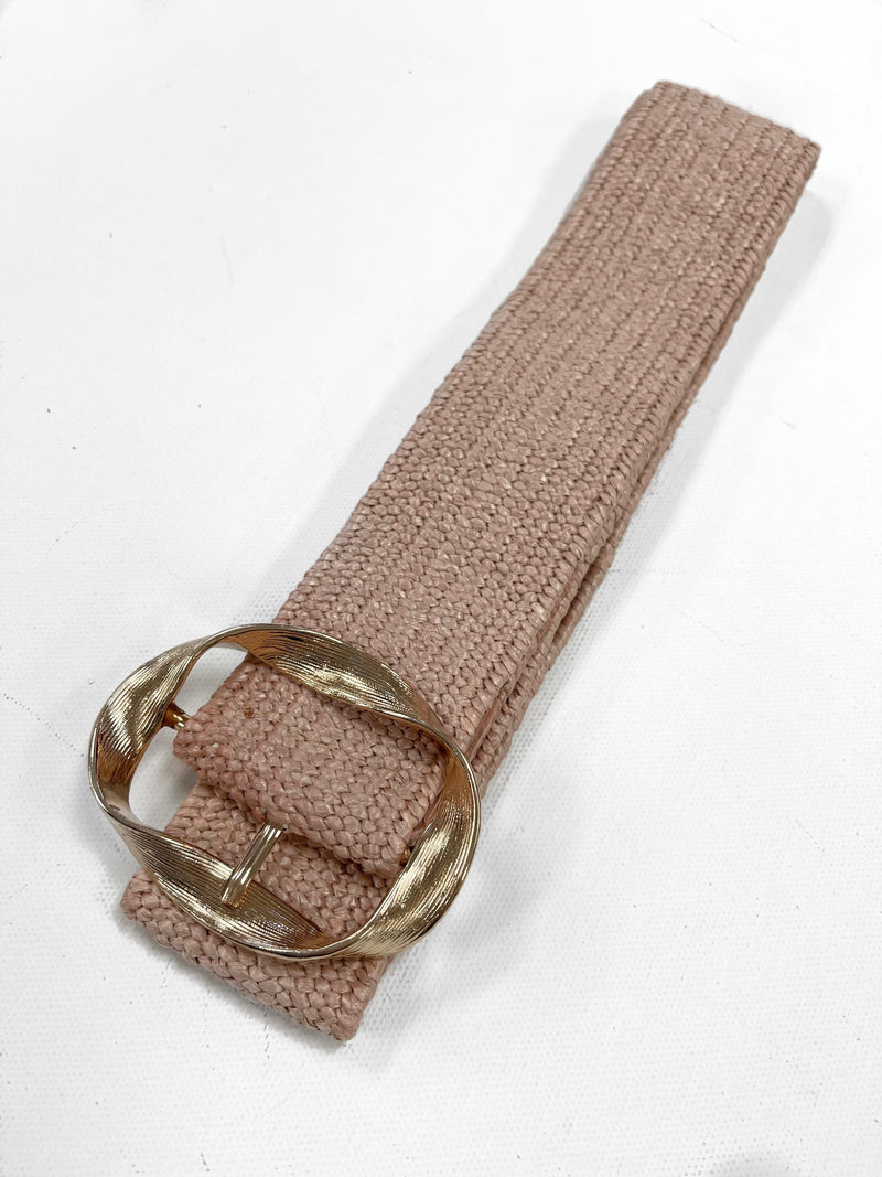 Raffia Stretch Belt