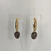 Rhinestone Studded Heart Huggies